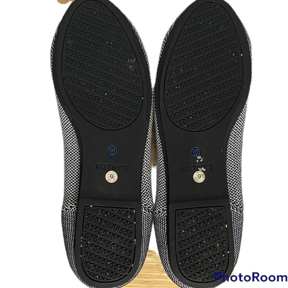 Rothy’s Retired The Flat Cloud Grey Birdseye Size 9 Slip On Flats - Picture 4 of 6